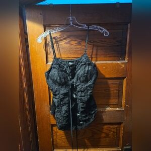 Y2K Goth Vanity Black Lace Camisole Top *Damaged See All Pictures*